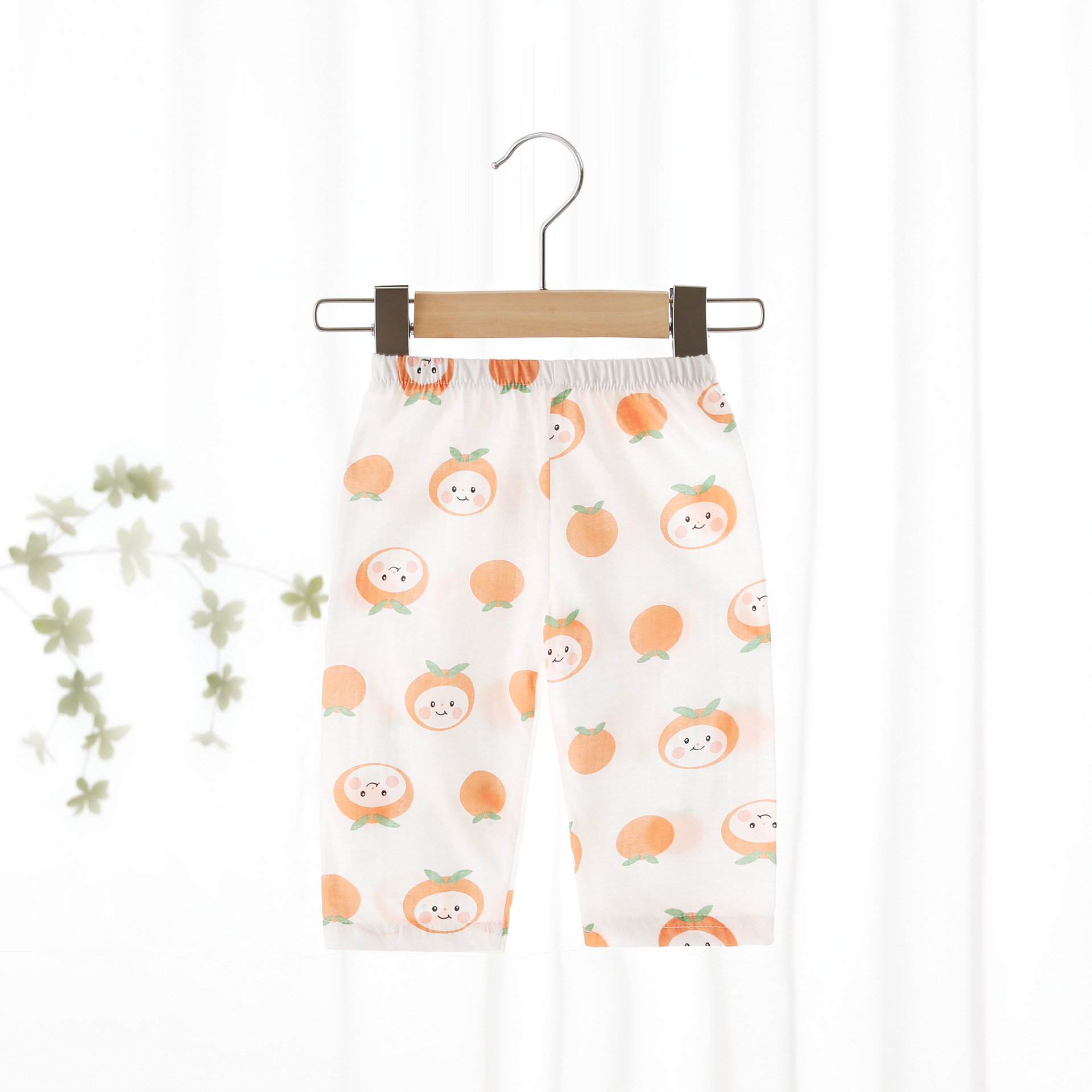 Picture of Baby Anti-Mosquito Pants Summer Thin Pure Cotton Type a Sweat-Absorbent Baby Crotch Pants for Boys and Girls Home Loose Cropped Pants