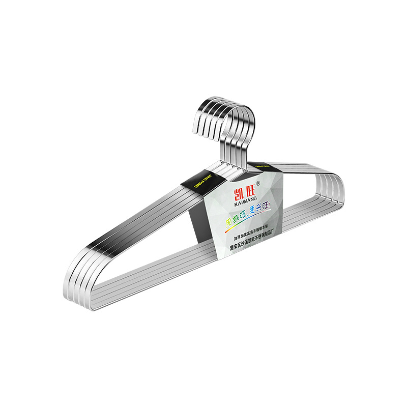 Picture of Thickened Stainless Steel Seamless Drying Hanger Anti-shoulder Corner Anti-bulge Bag Household Clothes Hanging Wide Shoulder Anti-slip Hanger