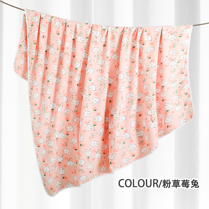 Picture of Summer Cotton Silk Artificial Cotton Double Layer Thin Quilt Cotton Silk Baby Blanket Baby Summer Household Sheds Children's Summer Cool Quilt