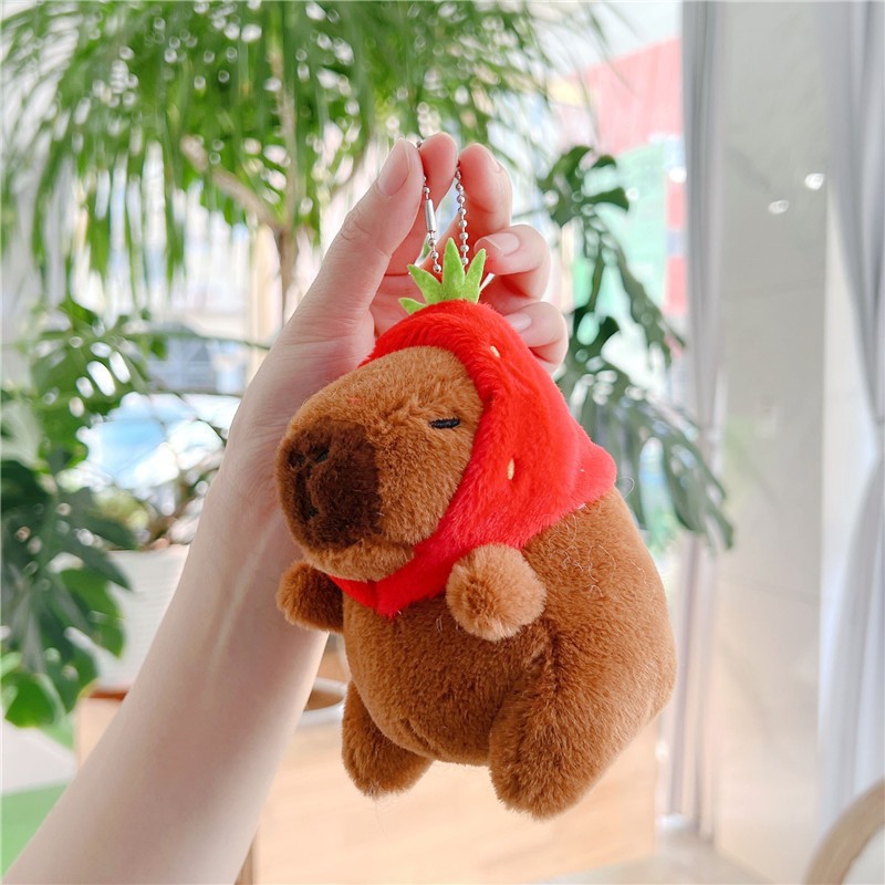 Picture of Internet celebrity boutique schoolbag ornaments capabala capybara pendant creative car keychain plush doll batch