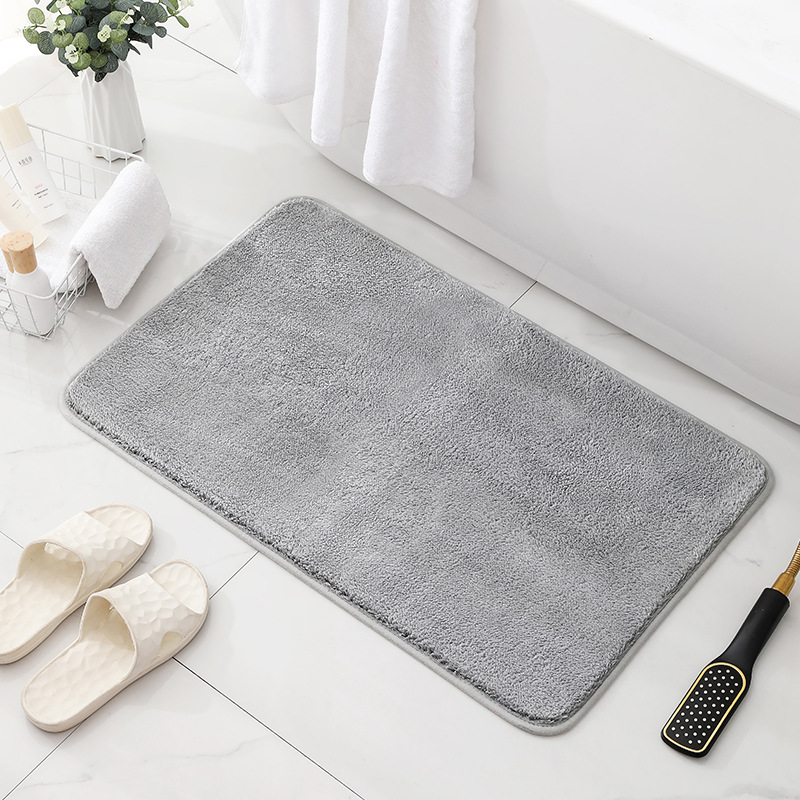 Picture of Thickened Imitation Cashmere Bathroom Toilet Bathroom Toilet Door Water-Absorbent Non-Slip Floor Mats Door Mats Home