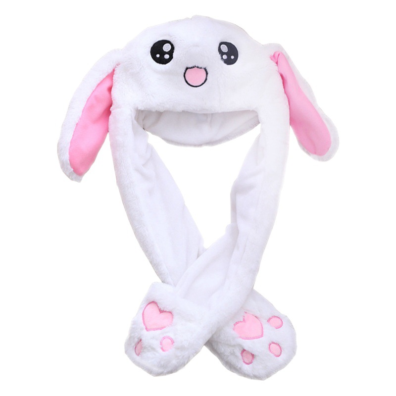Douyin's Same Autumn and Winter Kidsren's Internet Celebrity Cute Pikachu Panda Pinchable Little Rabbit Ears Hat Can Move