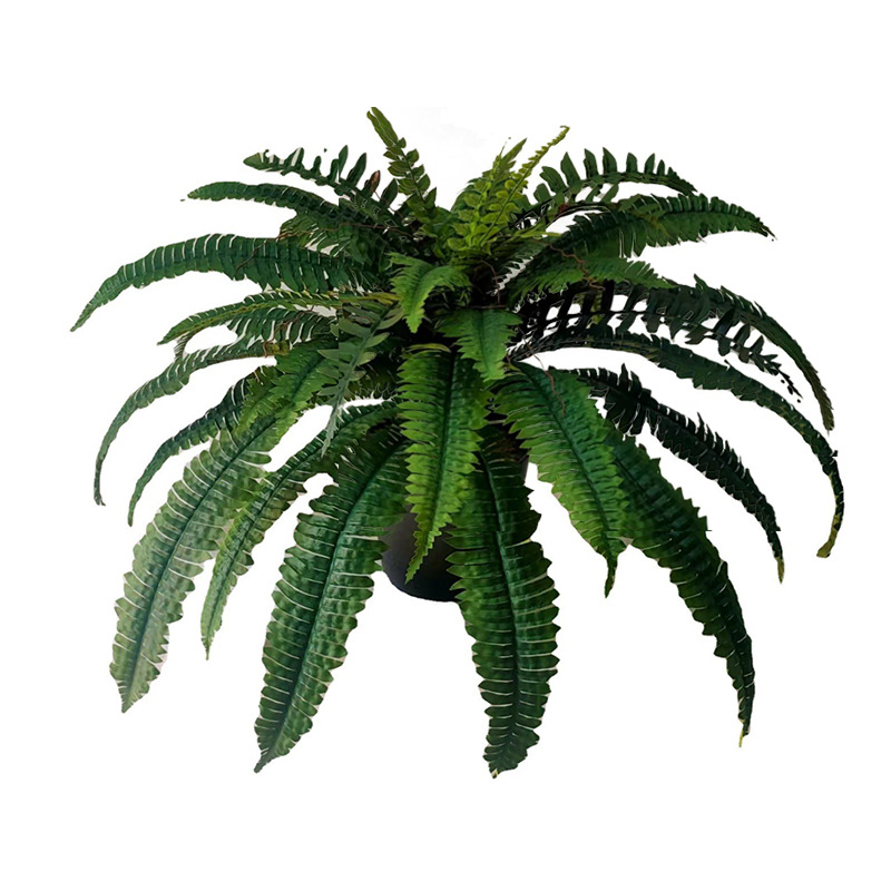 Picture of Simulated Plant Persian Grass Home Decoration Floor Bonsai Purple Hanging Bell Leaf Artificial Flowers and Green Plants Wave Grass Potted Plant
