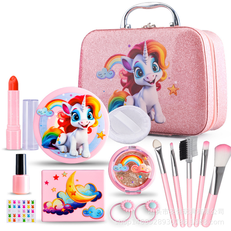 Picture of Cross-border cosmetics for Children girl dressing toys simulation play house princess makeup handbag bag set