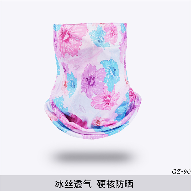 Picture of Outdoor ice silk mask changeable ear scarf men's and women's bicycle riding hood collar sun protection scarf summer