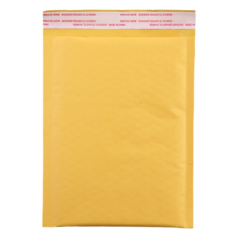 Yellow Kraft Paper Bubble Envelope Bag Thickened Foam Shockproof Waterproof Bubble Bag Garment Express Logistics Packaging Bag