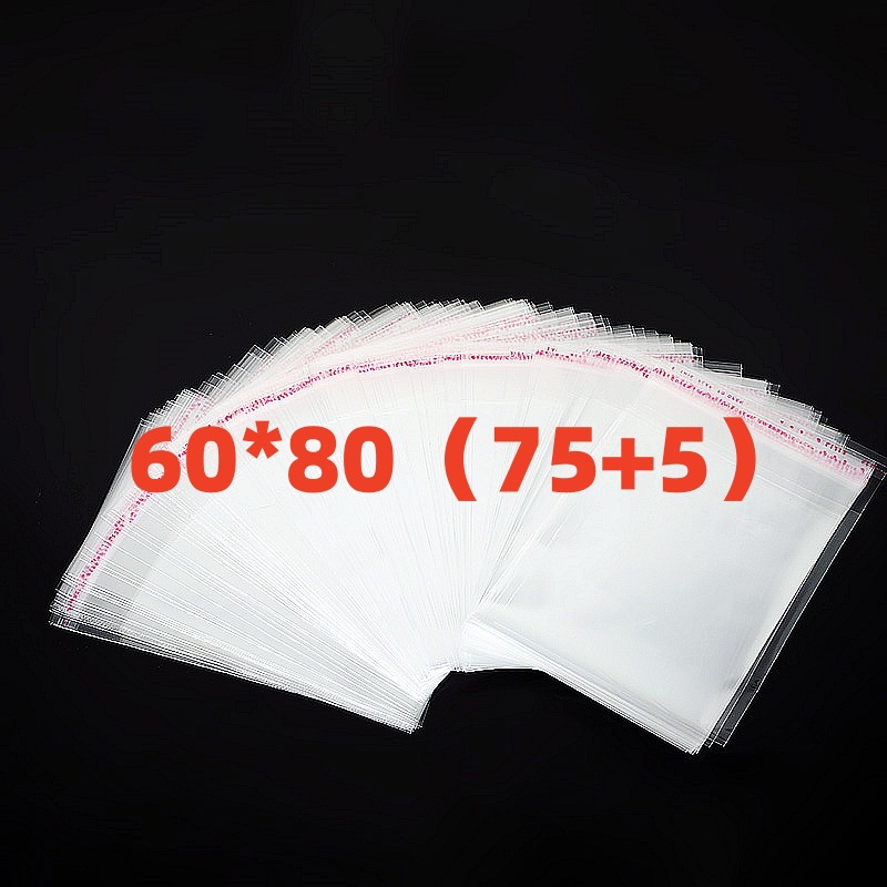 Spot Opp Self-Adhesive Bag Medium Size Ziplock Bag 60*80 (75+5) 7 Silk 5 Silk 9 Silk Self-Adhesive Transparent
