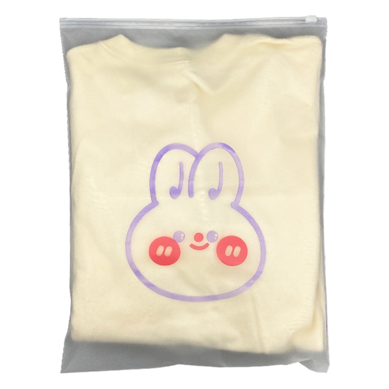 Defective clearance frosted zipper bag underwear clothing packaging bag wholesale pe plastic self-sealing bag sweater underwear packaging
