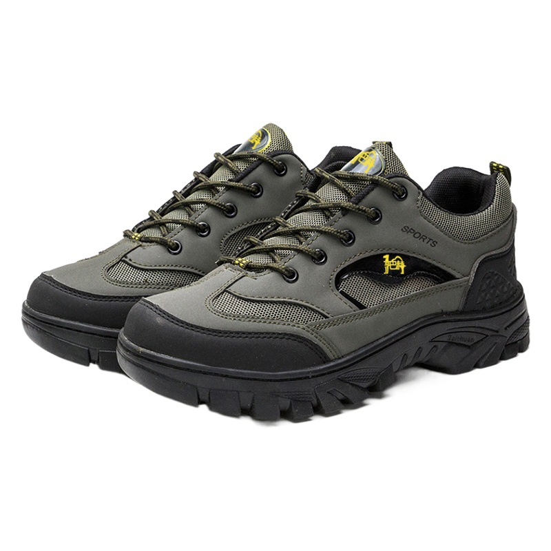 Men's Shoes Spring Mesh Breathable Running Sports Casual Shoes Lightweight Thick-Soled Outdoor Hiking Shoes Cross-Border Large Size Men's Shoes