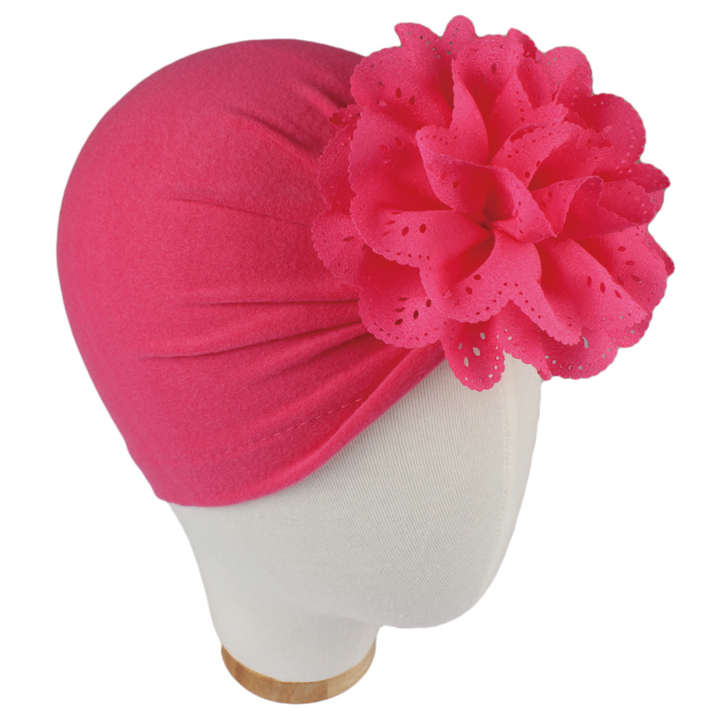 Picture of Autumn and winter New Baby products Children's hat hollow flower knot posmi industry style Indian hat baby hat