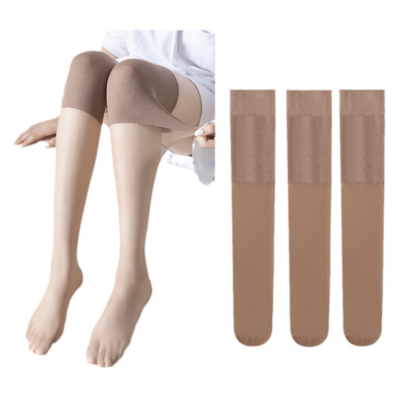 Picture of New air-conditioned room over-the-knee stockings women's long cold leg warm cover high non-slip summer thin anti-snagging Women's
