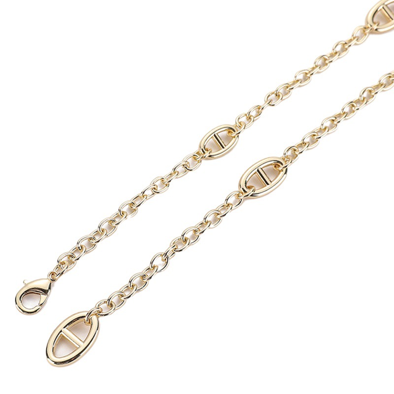 New European and American Rose Gold Chain Girl Fashion Waist Chain Niche Design Decorative Skirt Shirt Adjustable Belt