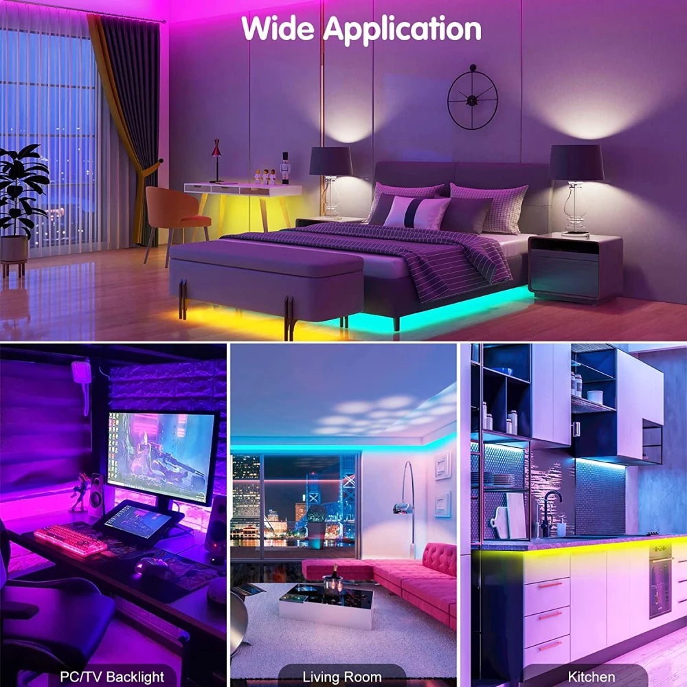 Picture of Low voltage 5050 light with WiFi light with suit LED lighting APP remote control alexa smart light bar