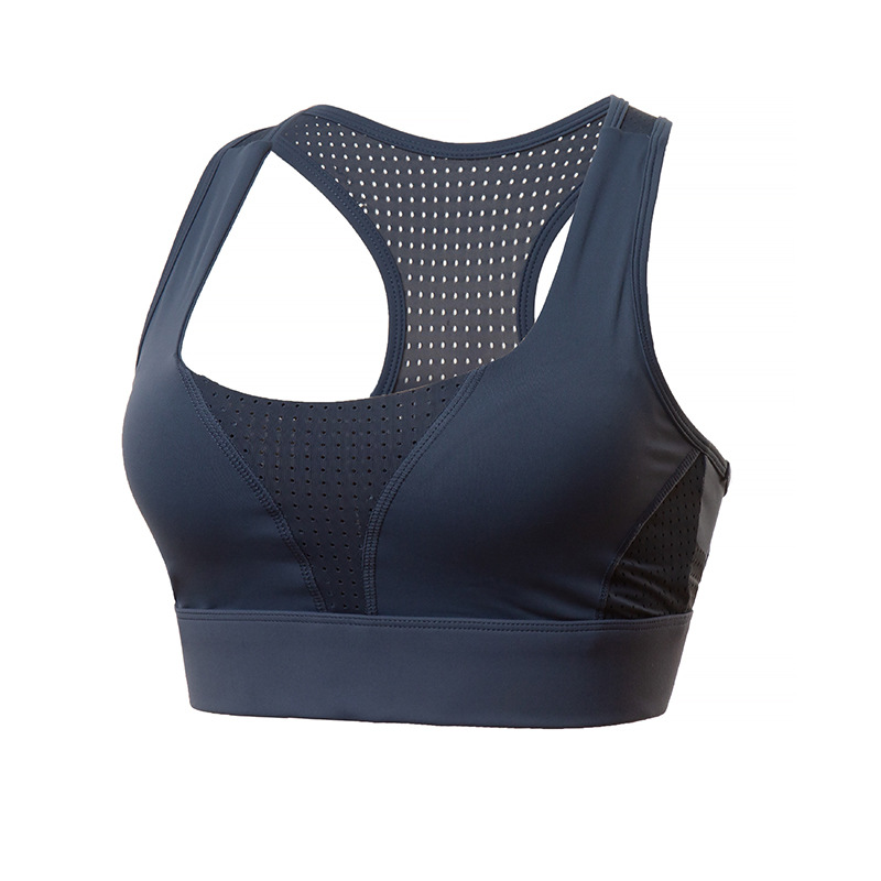 Picture of Cross-border Integrated Large Size Sports Underwear Women's Shock Absorbing Fixed Cup Yoga bra Mesh I-back Fitness bra