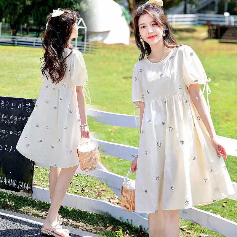 Picture of Pregnant Women's Summer Dress Printed dress Internet Popular 2022 suit Summer Thin Summer Skirt Top-grade Maternity Dress