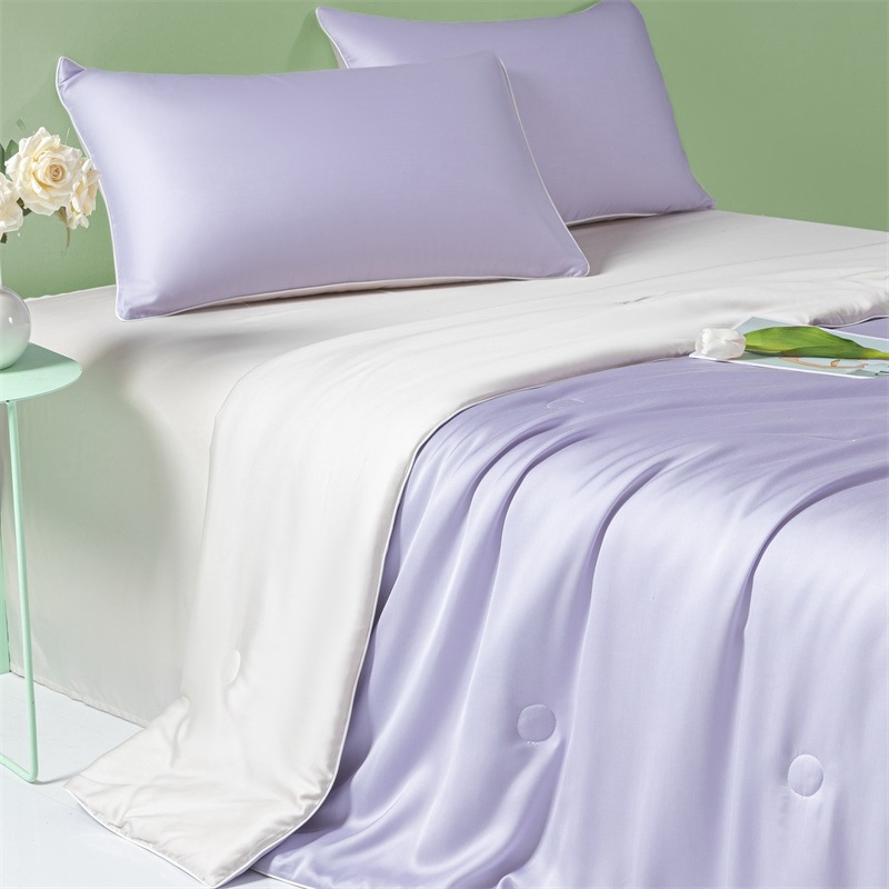 Picture of Class a Light Luxury Washed Ice Silk Summer Quilt Four-Piece Set Air-Conditioned Quilt Embroidered Summer Cool Quilt Three-Piece Set Summer Thin Quilt Ins
