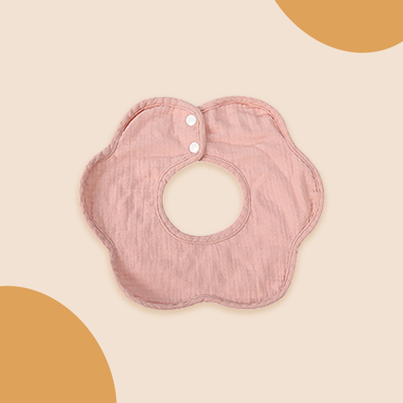 Picture of Gauze Peas Velvet Baby Petal Bib Pure Cotton Baby Sipe Towel Pure Cotton Waterproof Autumn and Winter Thickened Newborn Bib