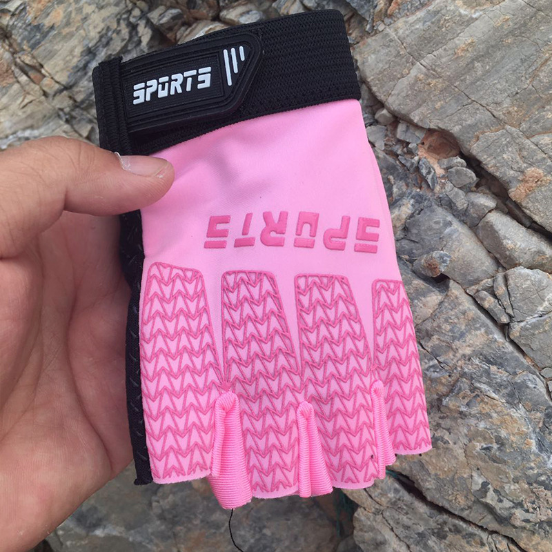 Picture of Children's Half-Finger Gloves Bicycle for Middle-large Children Unisex Autumn Non-slip Outdoor Balance Mountain Bike Riding Style
