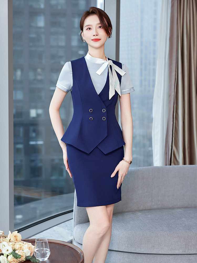 Picture of High-end professional suit women's summer fashion temperament goddess style hotel front desk vest formal wear sales department work clothes
