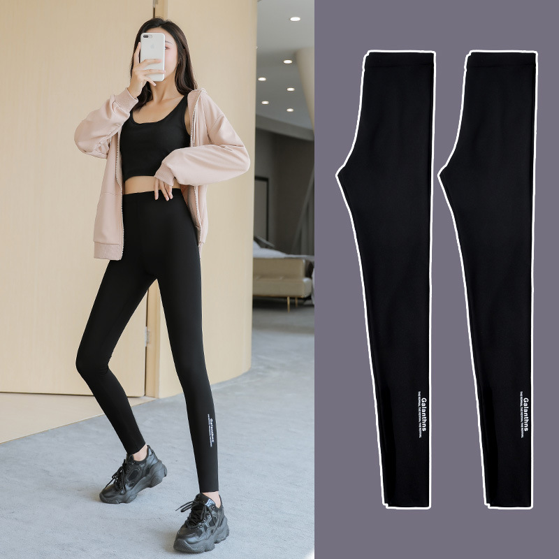 Picture of Spring and Summer Barbie Pants Thin Leggings Women's Outer Wearing Spring Letter Cropped Pants Plus Size Slim-fit Yoga Sports Pants