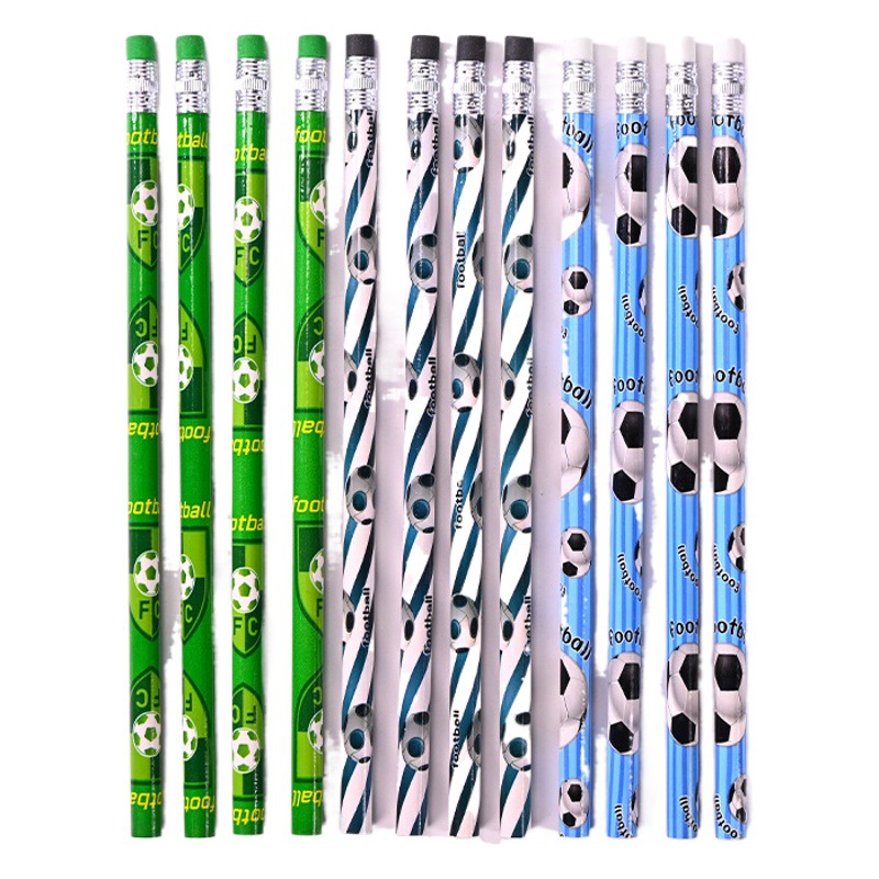 Cross-Border Pencil Baseball Basketball Rugby Football Theme Pencil with Eraser Student Supplies Manufacturer Wholesale