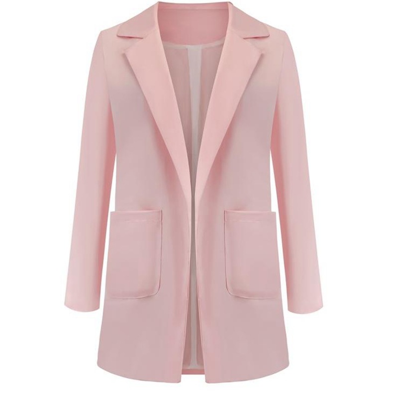 Picture of AliExpress WISH2020 New Spring and Autumn Hot Women's Long Sleeve Solid Color Pocket Cardigan Small Suit Jacket