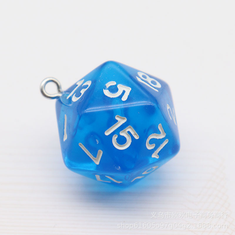 Picture of 20 Sieve Dice Transparent Solid Color Multicolor Bag Pendant Earrings Keychain DIY Accessories