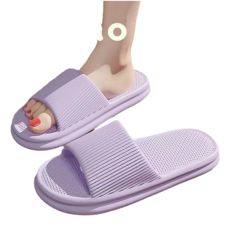 Picture of Candy-Colored Vertical Striped Slippers, Lightweight Women's Summer Bathroom Hotel Eva Couple Style, Cross-Border Temu Dropshipping Wholesale