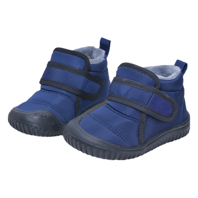 Winter foreign trade in stock fleece-lined children's boots casual soft bottom warm baby cotton boots velcro men's and women's cotton shoes