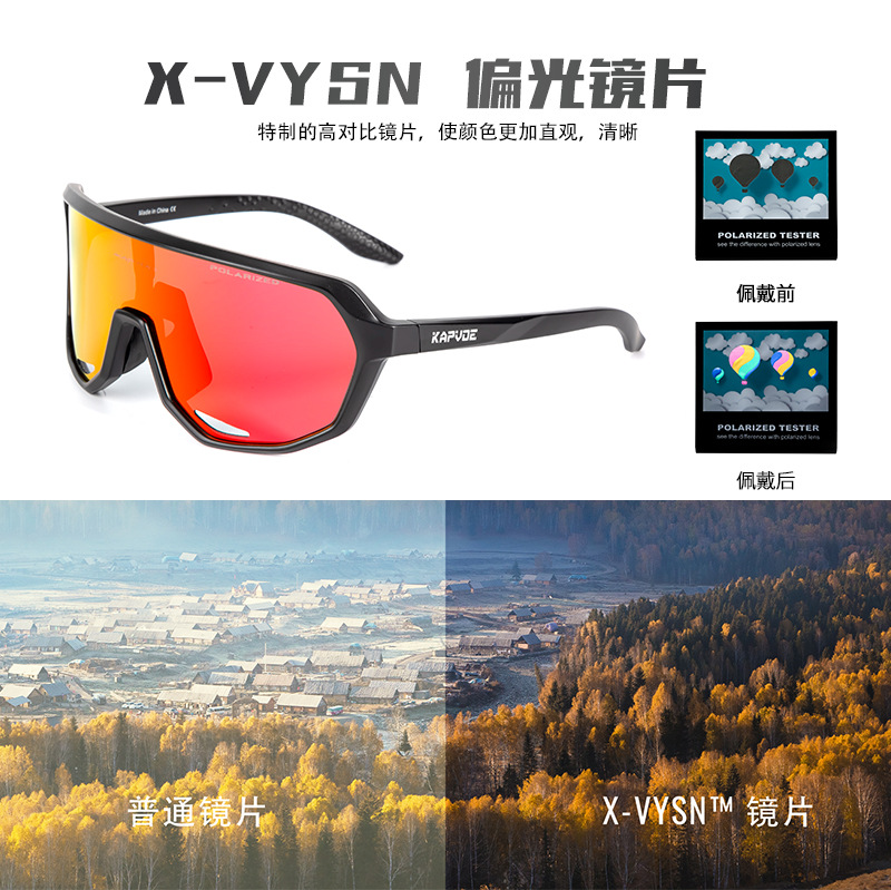 Picture of kapvoe Cycling Glasses Road Car Polarized Colorful Cycling Glasses Outdoor Professional Sports Glasses Windproof Glasses