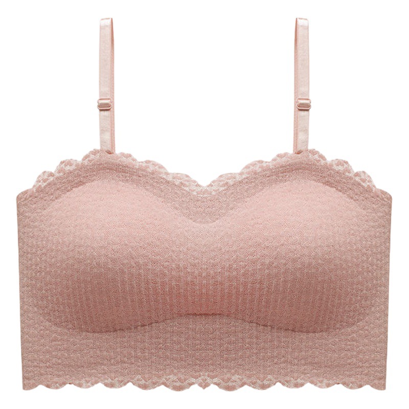 Picture of Strapless Underwear Women's Lace Non-slip Summer Thin Small Chest Push-up Invisible Strapless Anti-slip Envelope Bra