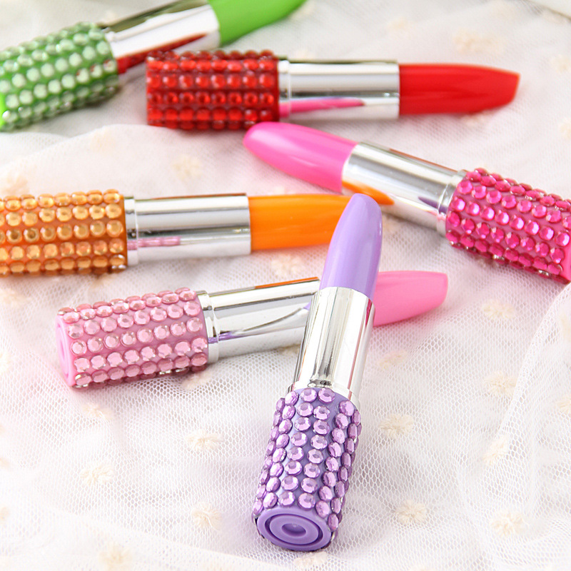Creative stationery diamond point drill lipstick pen advertising pen gift ballpoint pen
