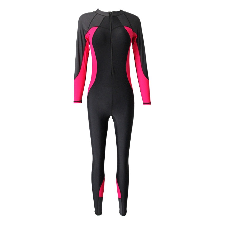 Slim-Fit Slim Sunscreen Long-Sleeved Trousers High-Neck Zipper Sports Swimsuit Women's Snorkeling Surfing Diving Suit
