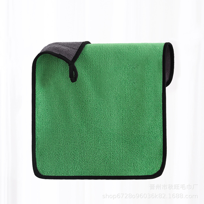 Picture of Manufacturer Wholesale Double-Sided Cleaning Towel Car Special Absorbent Car Wiping Towel Rag Coral Velvet Thickened Small Towel