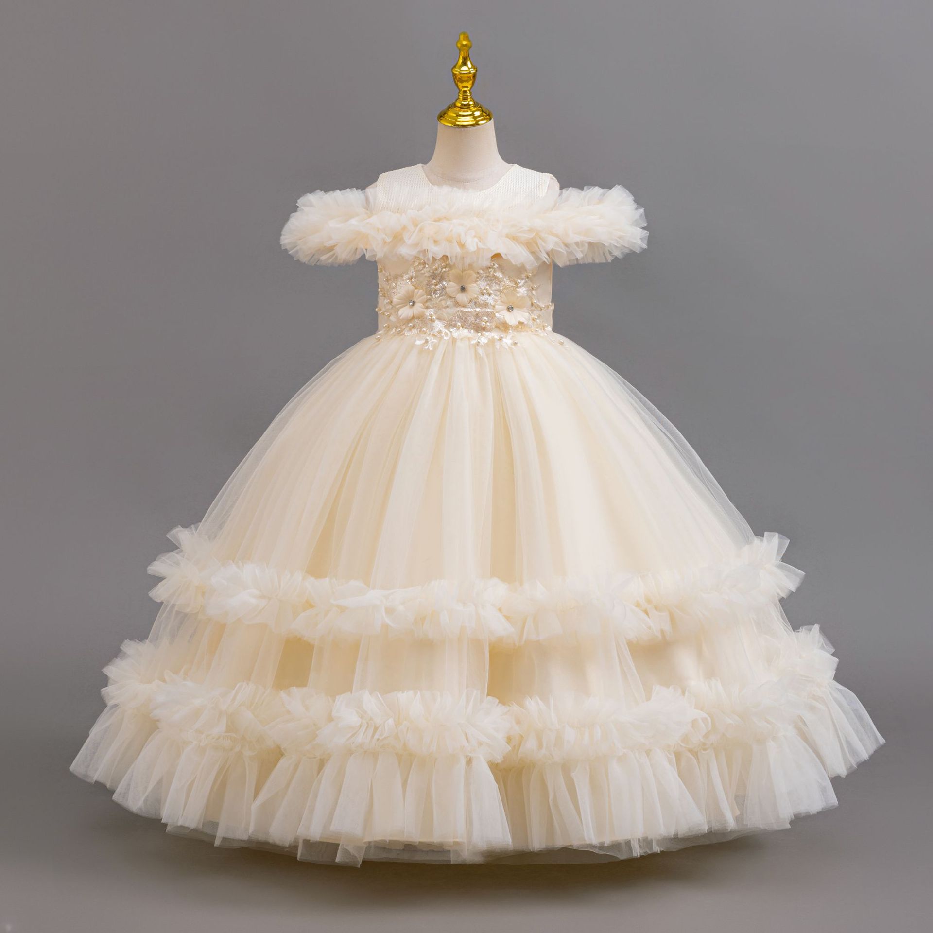 New wholesale girls dress puffy wedding dress princess dress girl flower girl piano performance dress