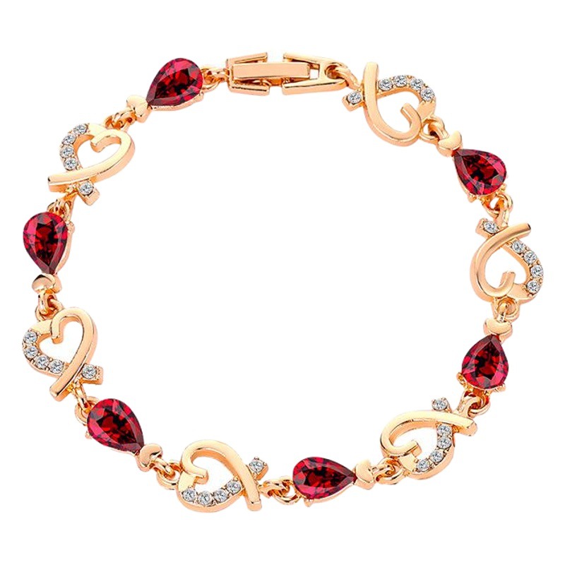 Korean style heart-shaped bracelet hollow-out elegant flower Diamond-embedded Lady bracelet heart-shaped bracelet Valentine's Day gift wholesale