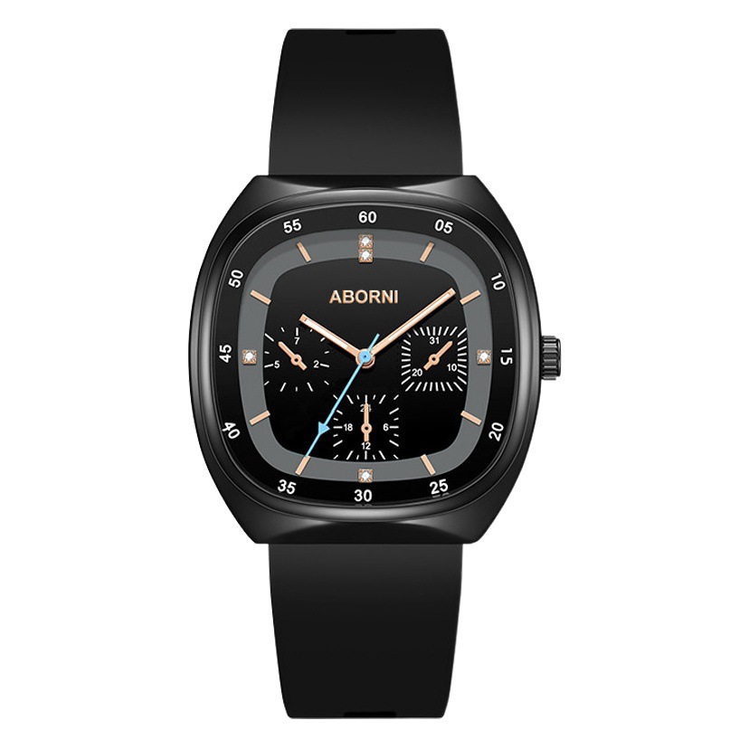 Asian Platinum Fashion Generous Watch Silicone Band Watch Women's Quartz Watch Women's Live Explosion Waterproof Women's Watch