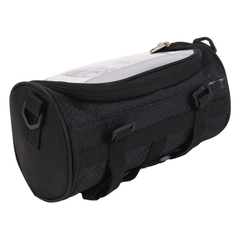 Outdoor cycling bag touch screen visual mobile phone bag bicycle handlebar bag head bag cylinder storage bag