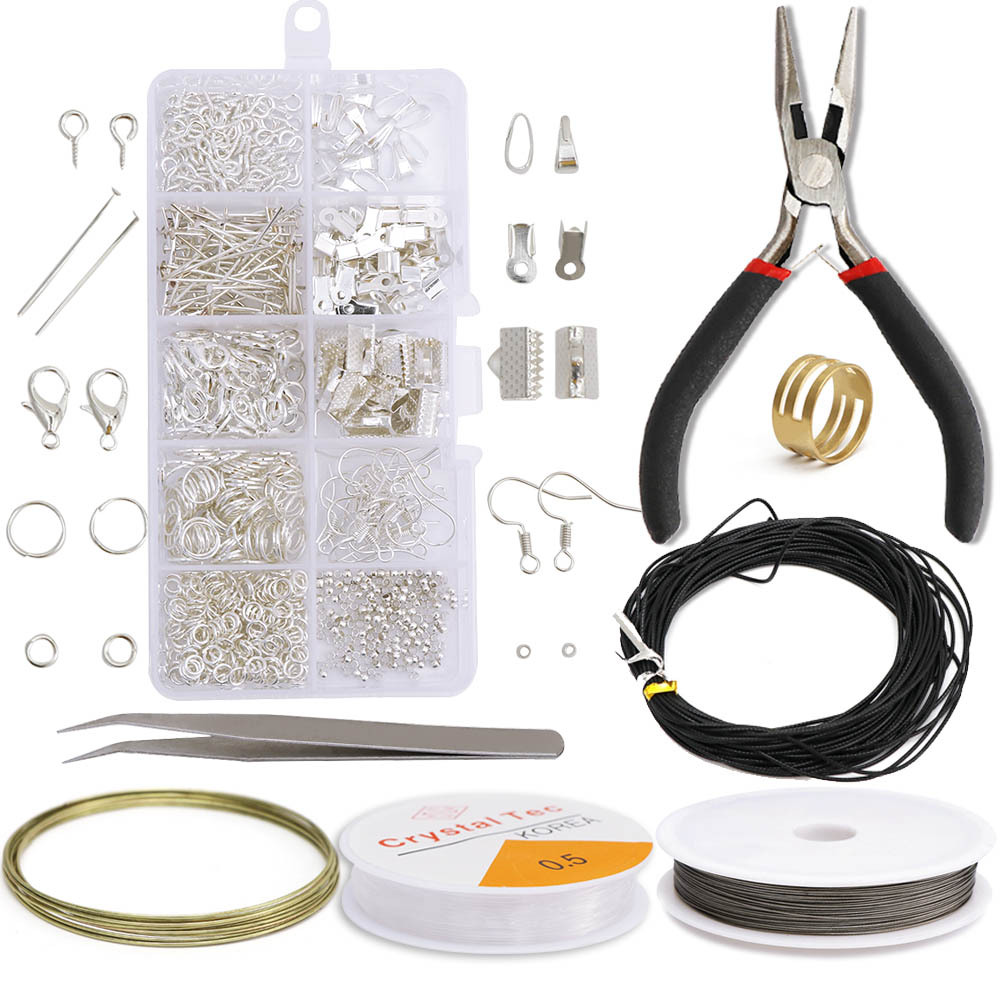 Picture of New diy earrings accessories earrings material bead pliers set material bag with tools handmade accessories