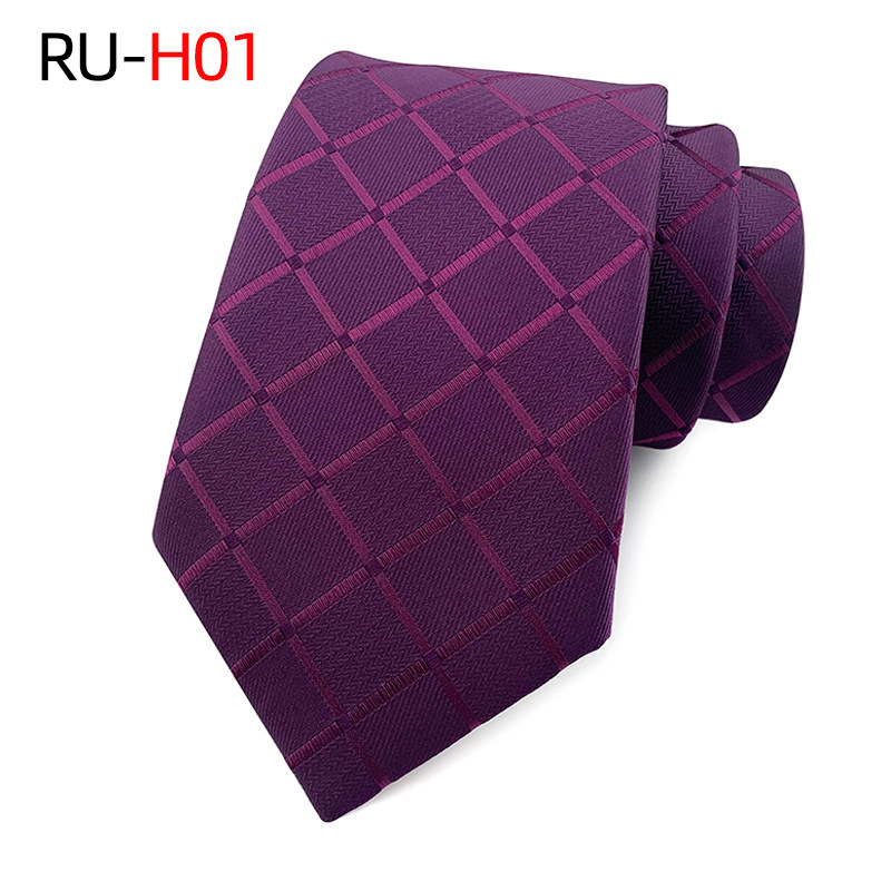 Picture of Tie Men's British Vintage Brown khaki brown Plaid Business Casual Striped Red Wedding Tie