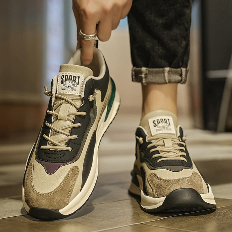 Men's Travel Shoes Spring and Autumn 2025 New Retro Casual Running Sneakers Summer Versatile Dad Trendy Shoes