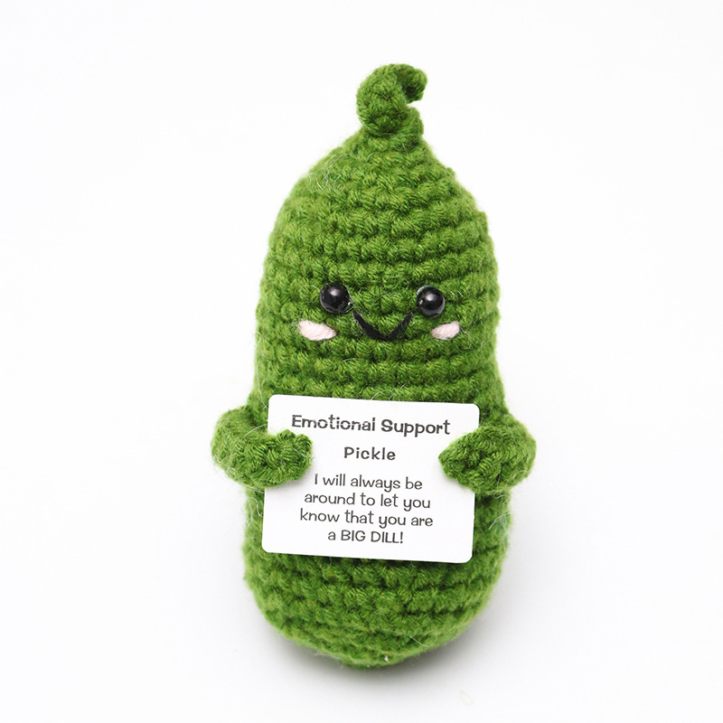Picture of Cross-Border Hot-Selling Wool Crochet Positive Energy Potato Knitted Wool Cucumber Positive Energy Wool Crocheted Doll Finished Product