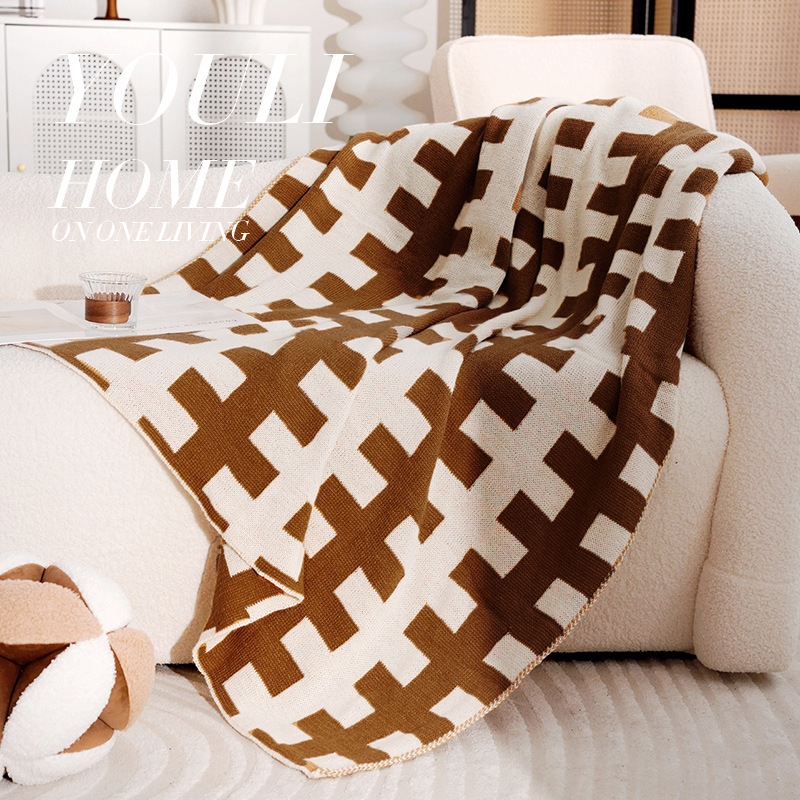 Light Luxury Light Luxury Advanced Blanket Nordic Style Living Room Famous Simple Sofa Blanket Cover Blanket Bed End Towel Casual Blanket
