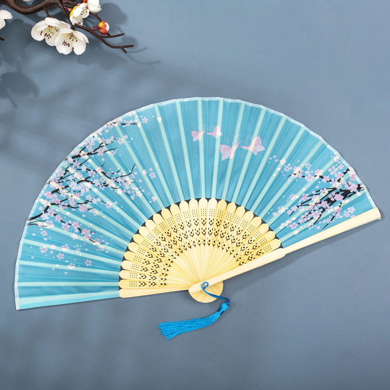 Picture of Folding Fan Bamboo Ancient Fan Student Girl Chinese Style Small Fan Scenic Spot Export Wholesale Retail Gift Decorative Fan
