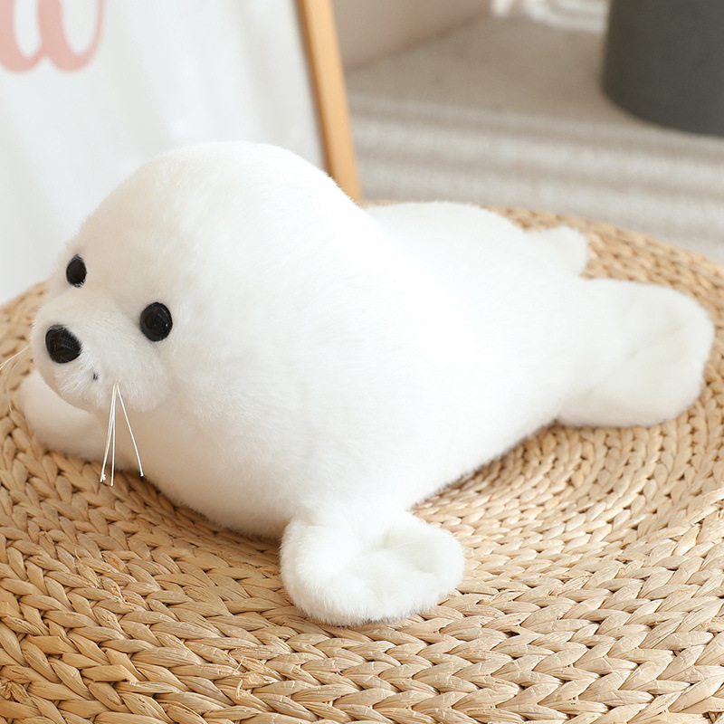 Picture of Little Beluga Sea Animal Plush Toy Dolphin Shark Killer Whale Doll Children's Gift Grasp Wedding Doll