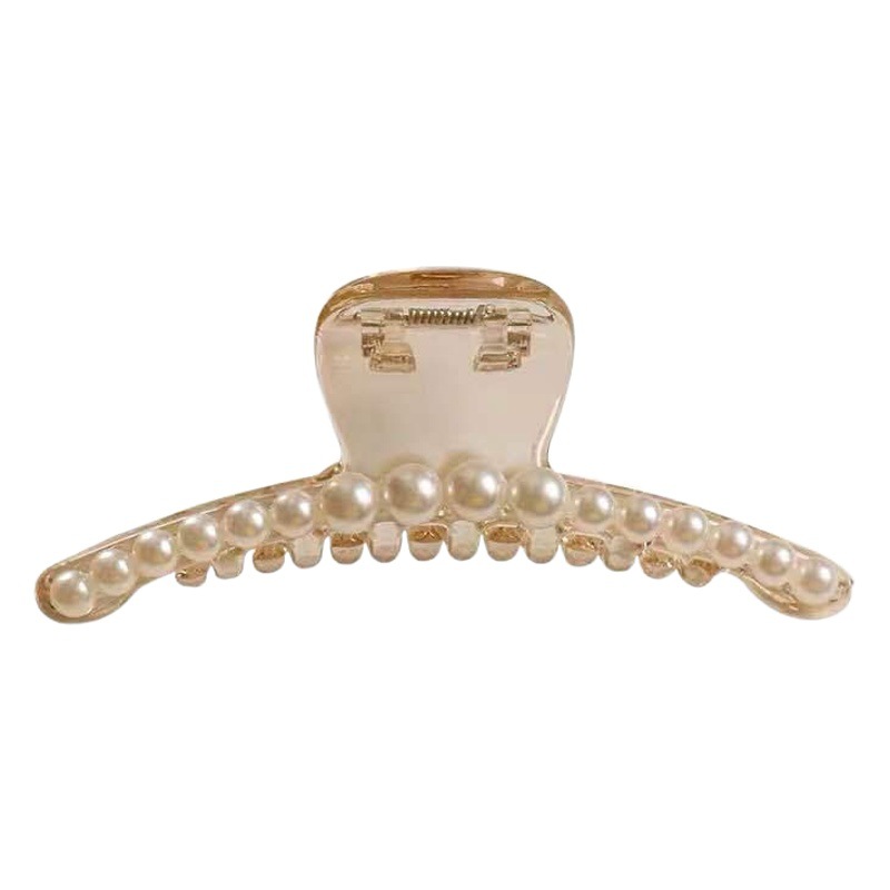 Korean Ins Pearl Hair Clip for Women, Large Hair Claw Clip for the Back of the Head, Hair Accessory in Ins Style