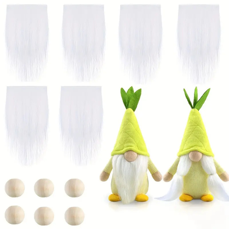 3pcs/6PCS cross-border dwarf old man children handmade DIY beard faceless doll beard doll artificial