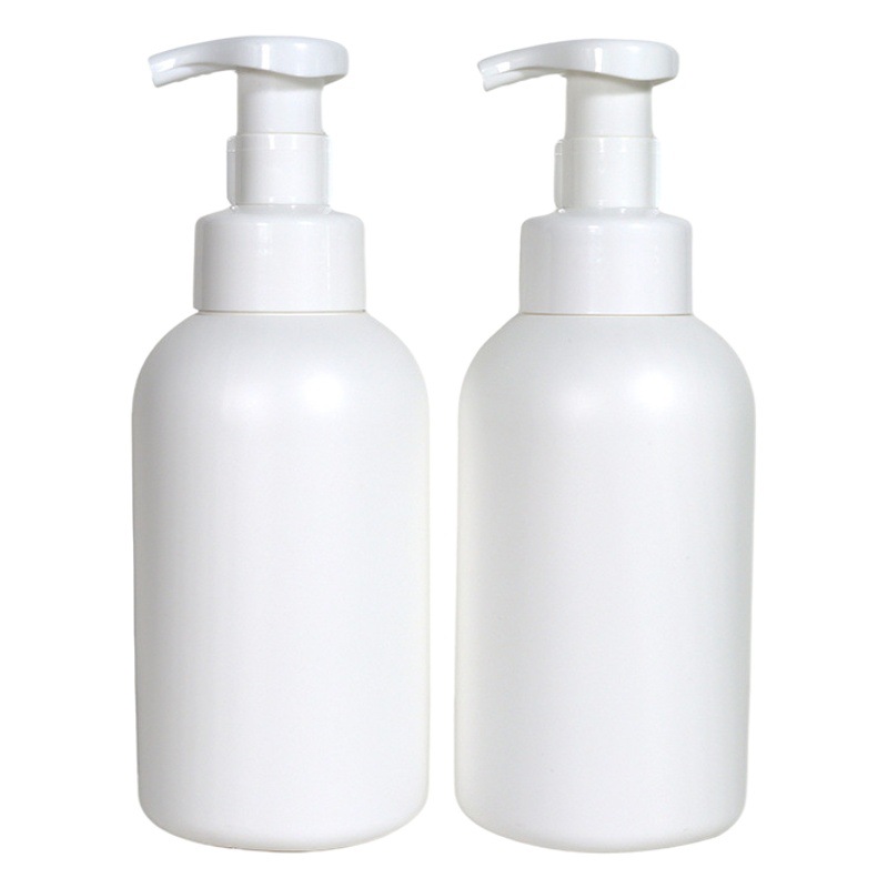 Spot supply of white plastic PE mousse bottle 500ml pressing foam hand sanitizer facial cleanser bottled