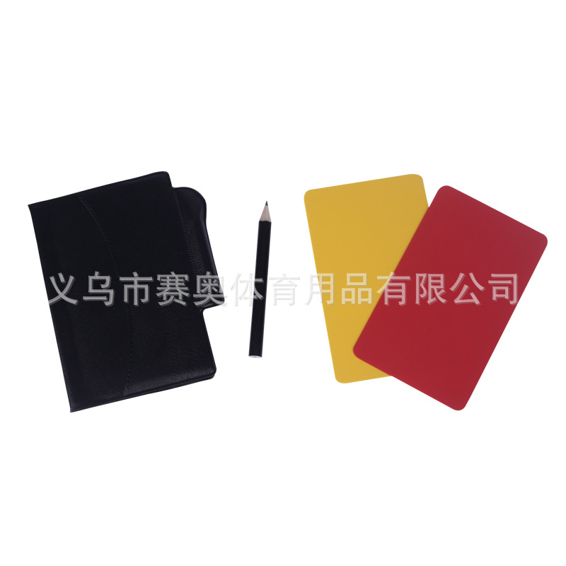 Picture of Manufacturer Wholesale Football Red and Yellow Cards Football Referee Equipment Football Referee Red Cards Yellow Cards with Pen and Notebooks