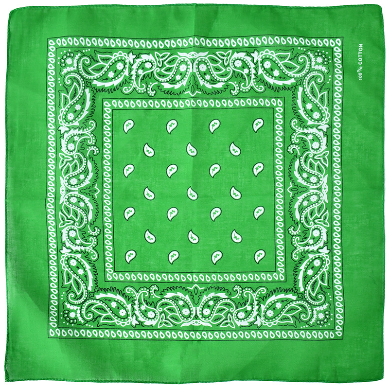 Picture of Factory Wholesale European and American Cashew Flower Square Scarf Outdoor Sports Cycling Hip-Hop Spot Pure Cotton Insect Printed Headscarf
